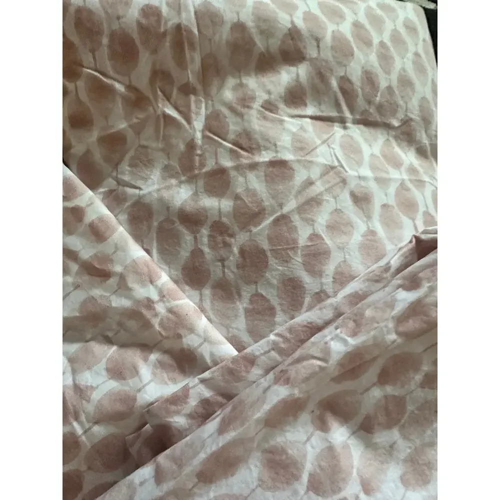 West Elm Stamped Dot Duvet Cover Set Rosette Blush Queen Full 2 euro Shams Pink